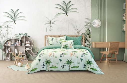 Picture of AKEMI TENCEL™ Lyocell Tickle Fun Quilt Cover Set 900TC - Green Canvas (Super Single/Queen/King)