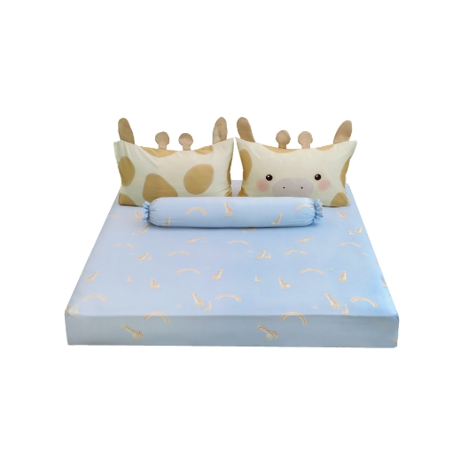 Picture of AKEMI TENCEL™ Lyocell Tickle Fun Fitted Sheet Set 900TC - Spotted Grace (Super Single/Queen/King)