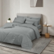Picture of ai by AKEMI Colourdream Collection Comforter Set | MicroXT™ Sateen Dobby 900TC - Dixie Puritan Gray (Super Single/Queen/King)