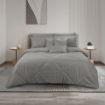 Picture of ai by AKEMI Colourdream Collection Comforter Set | MicroXT™ Sateen Dobby 900TC - Dixie Block Grey (Super Single/Queen/King)