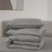 Picture of ai by AKEMI Colourdream Collection Comforter Set | MicroXT™ Sateen Dobby 900TC - Dixie Block Grey (Super Single/Queen/King)