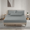 Picture of ai by AKEMI Colourdream Collection Fitted Sheet Set | MicroXT™ Sateen Dobby 900TC - Dixie Puritan Gray (Super Single/Queen/King)