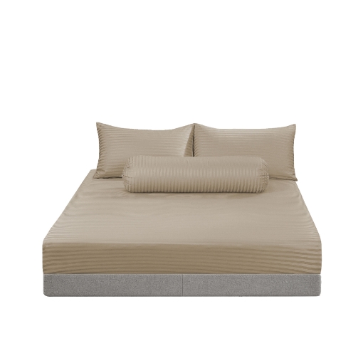 Picture of ai by AKEMI Colourdream Collection Fitted Sheet Set | MicroXT™ Sateen Dobby 900TC - Dixie Linen Cafe (Super Single/Queen/King)