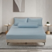 Picture of ai by AKEMI Colourdream Collection Fitted Sheet Set | MicroXT™ Sateen Dobby 900TC - Dixie Ford Blue (Super Single/Queen/King)