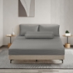 Picture of ai by AKEMI Colourdream Collection Fitted Sheet Set | MicroXT™ Sateen Dobby 900TC - Dixie Block Grey (Super Single/Queen/King)
