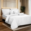 Picture of AKEMI TENCEL™ Lyocell Earnest Quilt Cover Set 1200TC - Divya Pure White (Super Single/ Queen/ King)