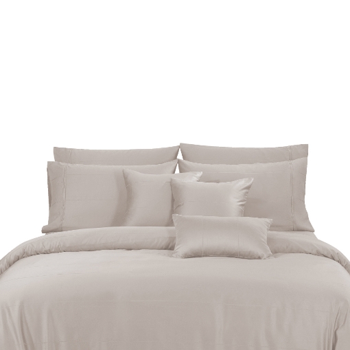 Picture of AKEMI TENCEL™ Lyocell Earnest Quilt Cover Set 1200TC - Divya Shell Grey (Super Single/ Queen/ King)