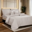 Picture of AKEMI TENCEL™ Lyocell Earnest Quilt Cover Set 1200TC - Divya Shell Grey (Super Single/ Queen/ King)