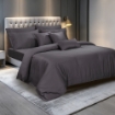 Picture of AKEMI TENCEL™ Lyocell Earnest Quilt Cover Set 1200TC - Akito Grey (Super Single/ Queen/ King)