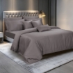 Picture of AKEMI TENCEL™ Lyocell Earnest Quilt Cover Set 1200TC - Akito Concrete Plum (Super Single/ Queen/ King)
