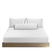 Picture of AKEMI TENCEL™ Lyocell Earnest Fitted Sheet Set 1200TC - Divya Pure White (Super Single/ Queen/ King)
