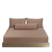 Picture of AKEMI TENCEL™ Lyocell Earnest Fitted Sheet Set 1200TC - Divya Citrus Brown (Super Single/ Queen/ King)