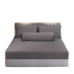 Picture of AKEMI TENCEL™ Lyocell Earnest Fitted Sheet Set 1200TC - Akito Concrete Plum (Super Single/ Queen/ King)