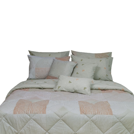 Picture of AKEMI Cotton Essentials Enclave Joy Comforter Set | 100% Cotton 650TC - Mavie (Super Single/ Queen/ King)