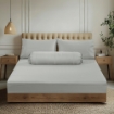Picture of AKEMI Cotton Sateen Affinity Fitted Sheet Set | 100% Cotton - Shine 1200TC - Silva Grey (Super Single/Queen/King)