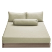 Picture of ai by AKEMI Colourkissed Collection Fitted Sheet Set | 100% MicroXT 700TC - Elvera Pale Khaki (Super Single/Queen/King)
