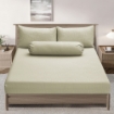 Picture of ai by AKEMI Colourkissed Collection Fitted Sheet Set | 100% MicroXT 700TC - Elvera Pale Khaki (Super Single/Queen/King)