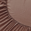Picture of ai by AKEMI Colourkissed Collection Fitted Sheet Set | 100% MicroXT 700TC - Elvera Cedar Brown (Super Single/Queen/King)