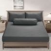 Picture of ai by AKEMI Colourkissed Collection Fitted Sheet Set | 100% MicroXT 700TC - Elvera Indigo Grey (Super Single/Queen/King)