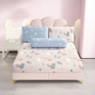 Picture of AKEMI Cotton Essentials Jovial Kids Fitted Sheet Set 600TC - Aster Flower (Super Single/ Queen/ King)