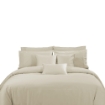 Picture of AKEMI Cotton Sateen Affinity Quilt Cover Set | 100% Cotton 1200TC - Shine - Soya Cream (Super Single/Queen/King)