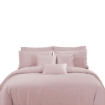 Picture of AKEMI Cotton Sateen Affinity Quilt Cover Set | 100% Cotton 1200TC - Shine - Roselle Pink (Super Single/Queen/King)
