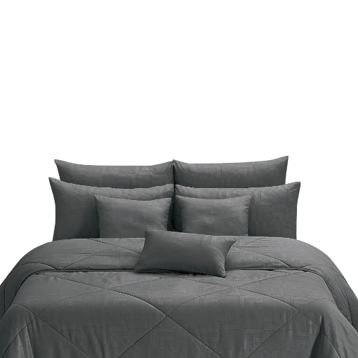 Picture of ai by AKEMI Colourkissed Collection Comforter Set | 100% MicroXT 700TC - Elvera Indigo Grey (Super Single/Queen/King)