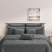 Picture of ai by AKEMI Colourkissed Collection Comforter Set | 100% MicroXT 700TC - Elvera Indigo Grey (Super Single/Queen/King)