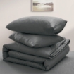 Picture of ai by AKEMI Colourkissed Collection Comforter Set | 100% MicroXT 700TC - Elvera Indigo Grey (Super Single/Queen/King)