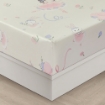 Picture of AKEMI Cotton Twill HeiQ Allergen Cheeky Cheeks Fitted Sheet Set 850TC - Flower Ballet (Super Single/ Queen/ King)