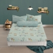 Picture of AKEMI Cotton Twill HeiQ Allergen Cheeky Cheeks Fitted Sheet Set 850TC - Roar & Explore (Super Single/ Queen/ King)