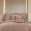 Picture of AKEMI TENCEL™ Lyocell Earnest Quilt Cover Set 1200TC - Divya Citrus Brown (Super Single/ Queen/ King)