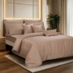Picture of AKEMI TENCEL™ Lyocell Earnest Quilt Cover Set 1200TC - Divya Citrus Brown (Super Single/ Queen/ King)