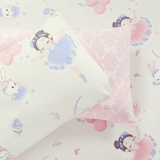 Picture of AKEMI Cotton Twill HeiQ Allergen Cheeky Cheeks Children Pillow Case 850TC (2pc) - Flower Ballet