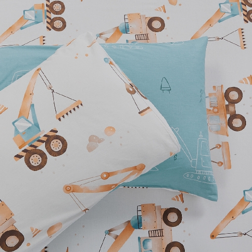 Picture of AKEMI Cotton Twill HeiQ Allergen Cheeky Cheeks Children Pillow Case 850TC (2pc) - Hard Work