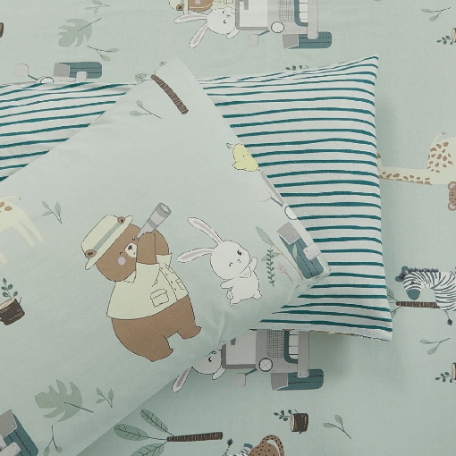 Picture of AKEMI Cotton Twill HeiQ Allergen Cheeky Cheeks Children Pillow Case 850TC (2pc) - Roar & Explore