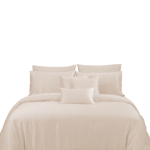 Picture of AKEMI TENCEL™ Lyocell Accord Quilt Cover Set 1300TC - Fluffy Peach (Super Single/Queen/King/Super King)