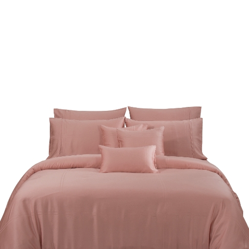 Picture of AKEMI TENCEL™ Lyocell Accord Quilt Cover Set 1300TC - Coral Rose (Super Single/Queen/King/Super King)