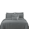 Picture of AKEMI TENCEL™ Lyocell Accord Quilt Cover Set 1300TC - Nocturn Grey (Super Single/Queen/King/Super King)