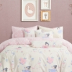 Picture of AKEMI Cotton Twill HeiQ Allergen Cheeky Cheeks Quilt Cover Set 850TC - Flower Ballet (Super Single/ Queen/ King)