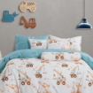 Picture of AKEMI Cotton Twill HeiQ Allergen Cheeky Cheeks Quilt Cover Set 850TC - Hard Work (Super Single/ Queen/ King)