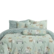 Picture of AKEMI Cotton Twill HeiQ Allergen Cheeky Cheeks Quilt Cover Set 850TC - Roar & Explore (Super Single/ Queen/ King)