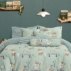 Picture of AKEMI Cotton Twill HeiQ Allergen Cheeky Cheeks Quilt Cover Set 850TC - Roar & Explore (Super Single/ Queen/ King)