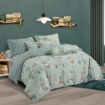 Picture of AKEMI Cotton Twill HeiQ Allergen Cheeky Cheeks Quilt Cover Set 850TC - Roar & Explore (Super Single/ Queen/ King)