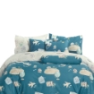Picture of AKEMI Cotton Twill HeiQ Allergen Cheeky Cheeks Quilt Cover Set 850TC - Travel Suite (Super Single/ Queen/ King)