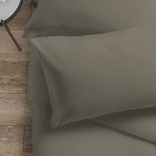Picture of AKEMI Cotton Essentials Colour Home Divine Pillow Case 600TC - Brindle Brown (2pc)