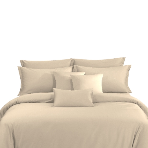 Picture of AKEMI TENCEL™ Touch Colour Elegance Quilt Cover Set 1250TC - Nude Blossom (Super Single/ Queen/ King)