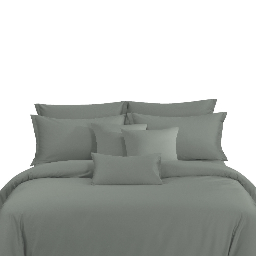 Picture of AKEMI TENCEL™ Touch Colour Elegance Quilt Cover Set 1250TC - Willow Grey (Super Single/ Queen/ King)