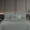 Picture of AKEMI TENCEL™ Touch Colour Elegance Quilt Cover Set 1250TC - Willow Grey (Super Single/ Queen/ King)