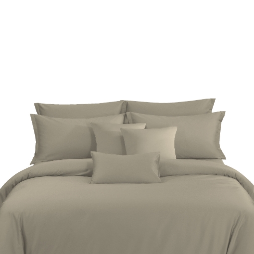 Picture of AKEMI TENCEL™ Touch Colour Elegance Quilt Cover Set 1250TC - Regal Taupe (Super Single/ Queen/ King)